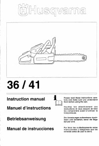 Mode d’emploi Husqvarna 36 Tronçonneuse