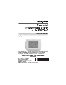Mode d’emploi Honeywell RTH8500D Thermostat