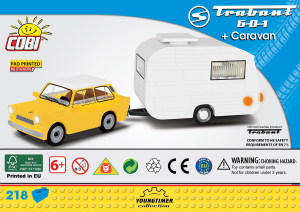 Manual Cobi set 24590 Youngtimer Trabant 601 + Caravan