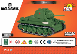 Rokasgrāmata Cobi set 3061 World of Tanks T-34