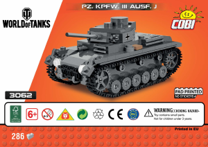 Manual Cobi set 3062 World of Tanks Pz. Kpfw. III Ausf. J