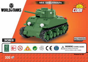Manual Cobi set 3063 World of Tanks M4 Sherman