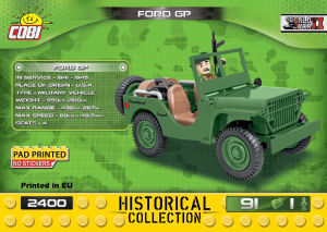 Bruksanvisning Cobi set 2400 Small Army WWII Ford GP
