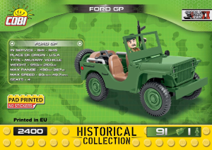 Mode d’emploi Cobi set 2400 Small Army WWII Ford GP