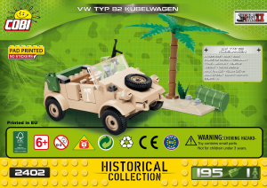 Mode d’emploi Cobi set 2402 Small Army WWII VW Typ 82 Kubelwagen