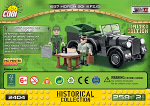 Návod Cobi set 2404 Small Army WWII 1937 Horch 901