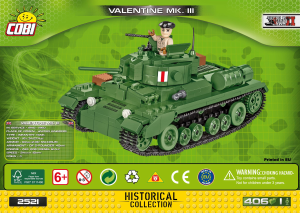 Manuale Cobi set 2521 Small Army WWII Valentine Mk III