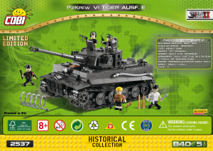 Instrukcja Cobi set 2537 Small Army WWII PzKpfw VI Ausf. E