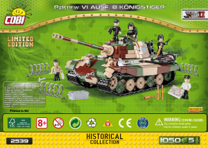 Brugsanvisning Cobi set 2539 Small Army WWII PzKpfw VI Ausf. B Konigstiger