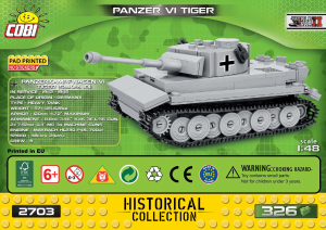 Brugsanvisning Cobi set 2703 Small Army WWII Panzer VI Tiger