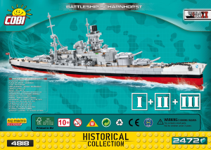 Bedienungsanleitung Cobi set 4818 Small Army WWII Schlachtschiff Scharnhorst