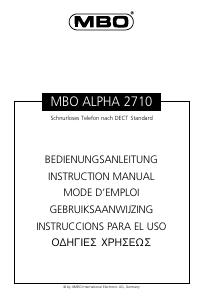 Bedienungsanleitung MBO Alpha 2710 Schnurlose telefon