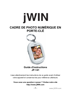 Mode d’emploi jWIN JP-141 Cadre photo numérique