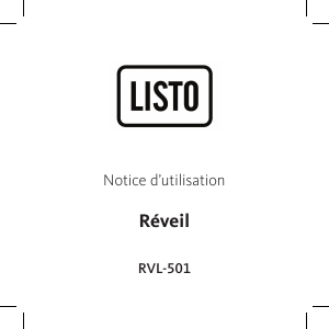 Mode d’emploi Listo RVL-501 Réveil