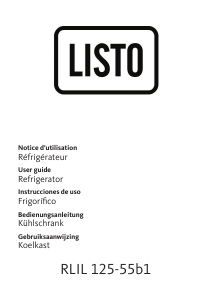 Bruksanvisning Listo RLIL 125-55b1 Kylskåp