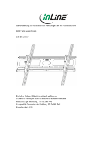Bedienungsanleitung InLine 23117 Wandhalterung
