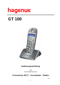 Bedienungsanleitung Hagenuk GT 100 Schnurlose telefon