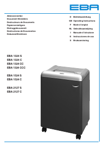 Handleiding EBA 1324 CC Papiervernietiger