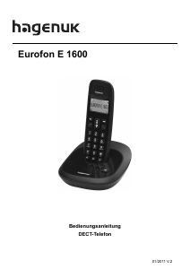 Bedienungsanleitung Hagenuk Eurofon E 1600 Schnurlose telefon