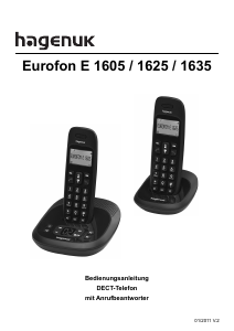 Bedienungsanleitung Hagenuk Eurofon E 1605 Schnurlose telefon