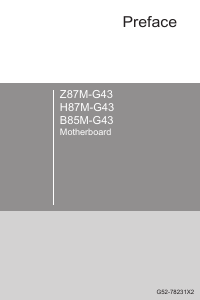 说明书 MSI B85M-G43 主机板