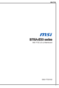 Mode d’emploi MSI B75IA-E33 Carte mère