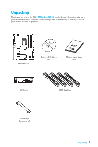 Manual MSI Z170A GAMING M6 Motherboard
