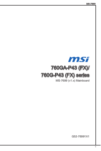 Mode d’emploi MSI 760GA-P43 Carte mère