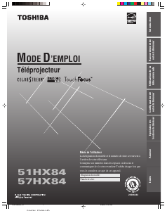 Mode d’emploi Toshiba 51HX84 Téléviseur