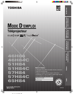 Mode d’emploi Toshiba 51H84 Téléviseur