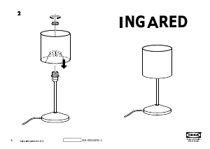 Brugsanvisning IKEA INGARED Lampe