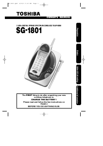 Handleiding Toshiba SG-1801 Draadloze telefoon