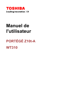 Mode d’emploi Toshiba Portege Z10T-A-103 Ordinateur portable