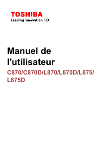 Mode d’emploi Toshiba Satellite C875-13E Ordinateur portable