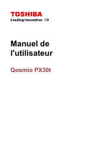 Mode d’emploi Toshiba Qosmio PX30T-A-126 Ordinateur portable