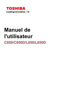 Mode d’emploi Toshiba Satellite Pro C850-1GU Ordinateur portable