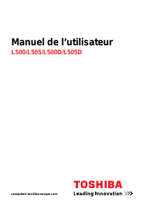 Mode d’emploi Toshiba Satellite L505-10N Ordinateur portable