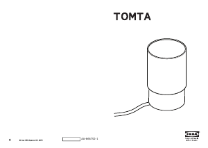 Manuál IKEA TOMTA Svítilna