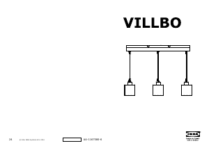 Manual IKEA VILLBO Candeeiro