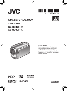 Mode d’emploi JVC GZ-HD300AEU Caméscope