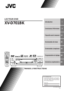 Mode d’emploi JVC XV-D701BK Lecteur DVD