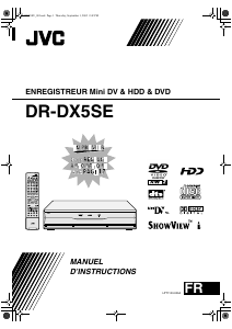 Mode d’emploi JVC DR-DX5SE Lecteur DVD