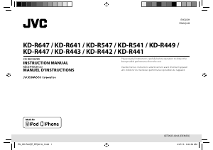 Manual JVC KD-R451E Car Radio