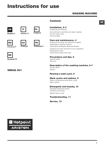 Manuale Hotpoint-Ariston WMUG 501 EU Lavatrice