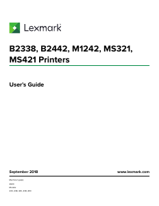 Handleiding Lexmark B2442dw Printer