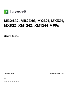 Bruksanvisning Lexmark MB2442adwe Multifunktionsskrivare