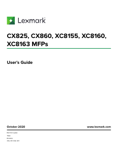 Bruksanvisning Lexmark MC3224adwe Multifunktionsskrivare