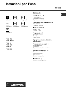 Manual Ariston FB 21.2 IX Forno