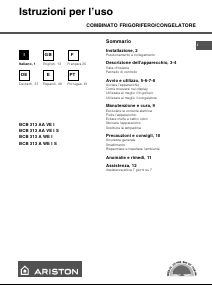 Handleiding Ariston BCB 313 AA VE I Koel-vries combinatie