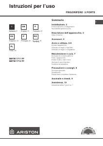 Handleiding Ariston BMTM 1712 FF Koel-vries combinatie